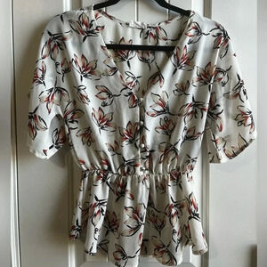 Sienna Sky ivory floral blouse